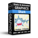Shark Graphic – Static and Animated